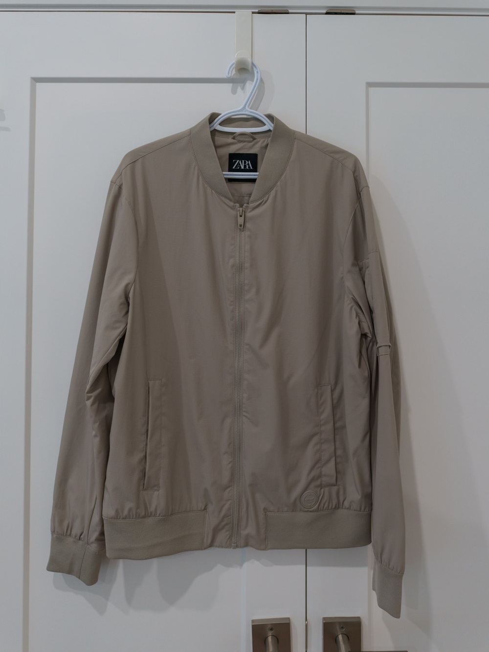 ZARA Men's Taupe Bomber Jacket